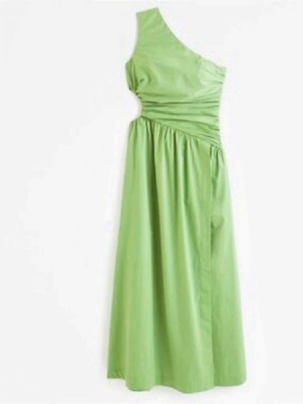 Abercrombie & Fitch One-Shoulder Cutout Maxi Dress Green Size Medium